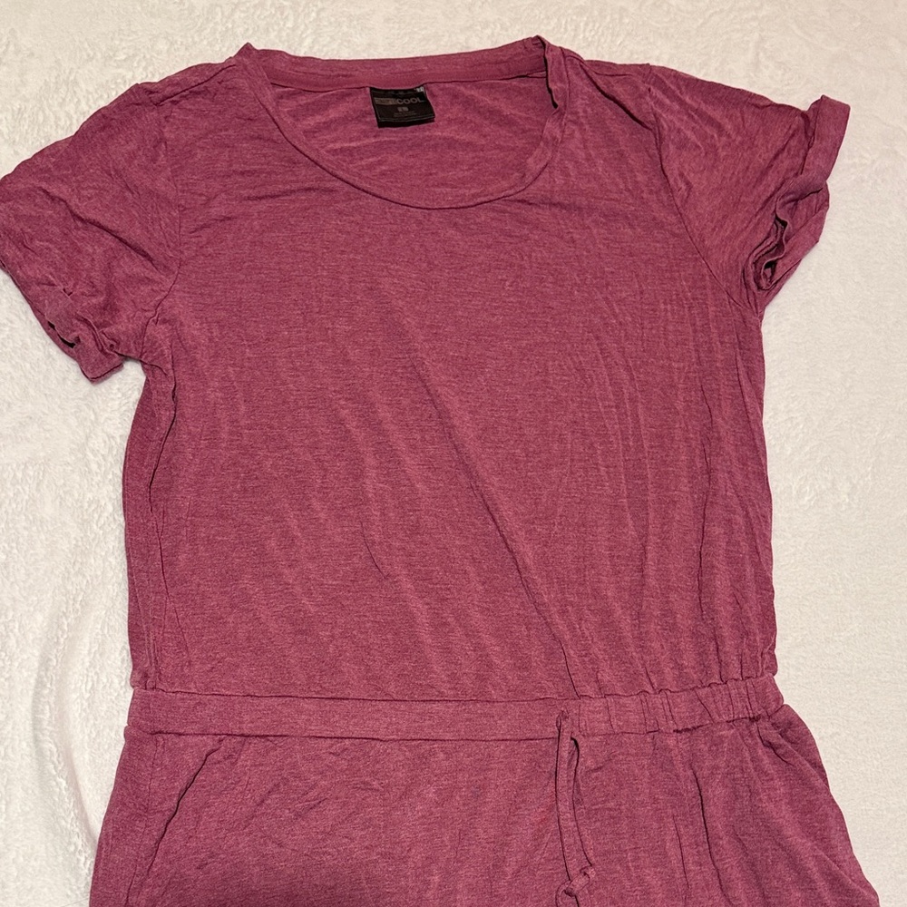 32 Degrees Women's Pink T-shirt dress with pockets and elastic waist